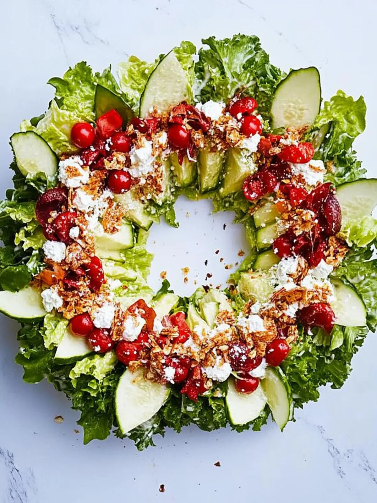 Christmas wedge salad wreath