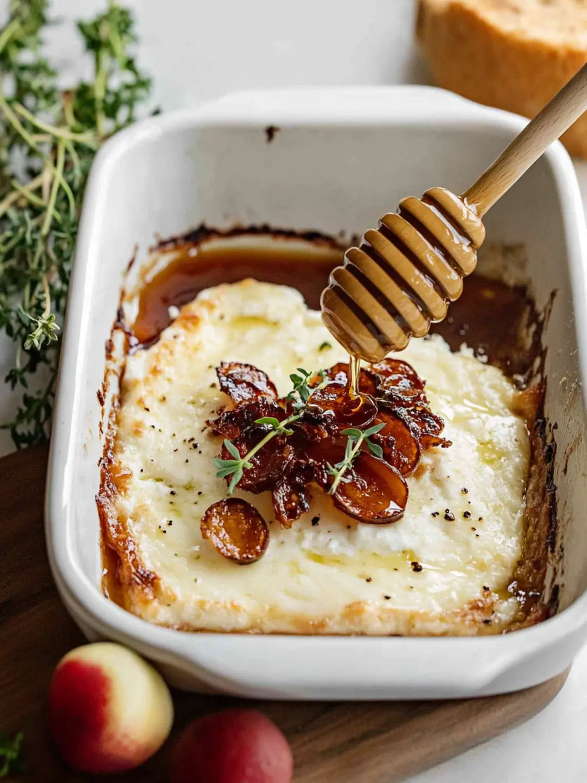 Baked Goat Cheese + Hot Honey