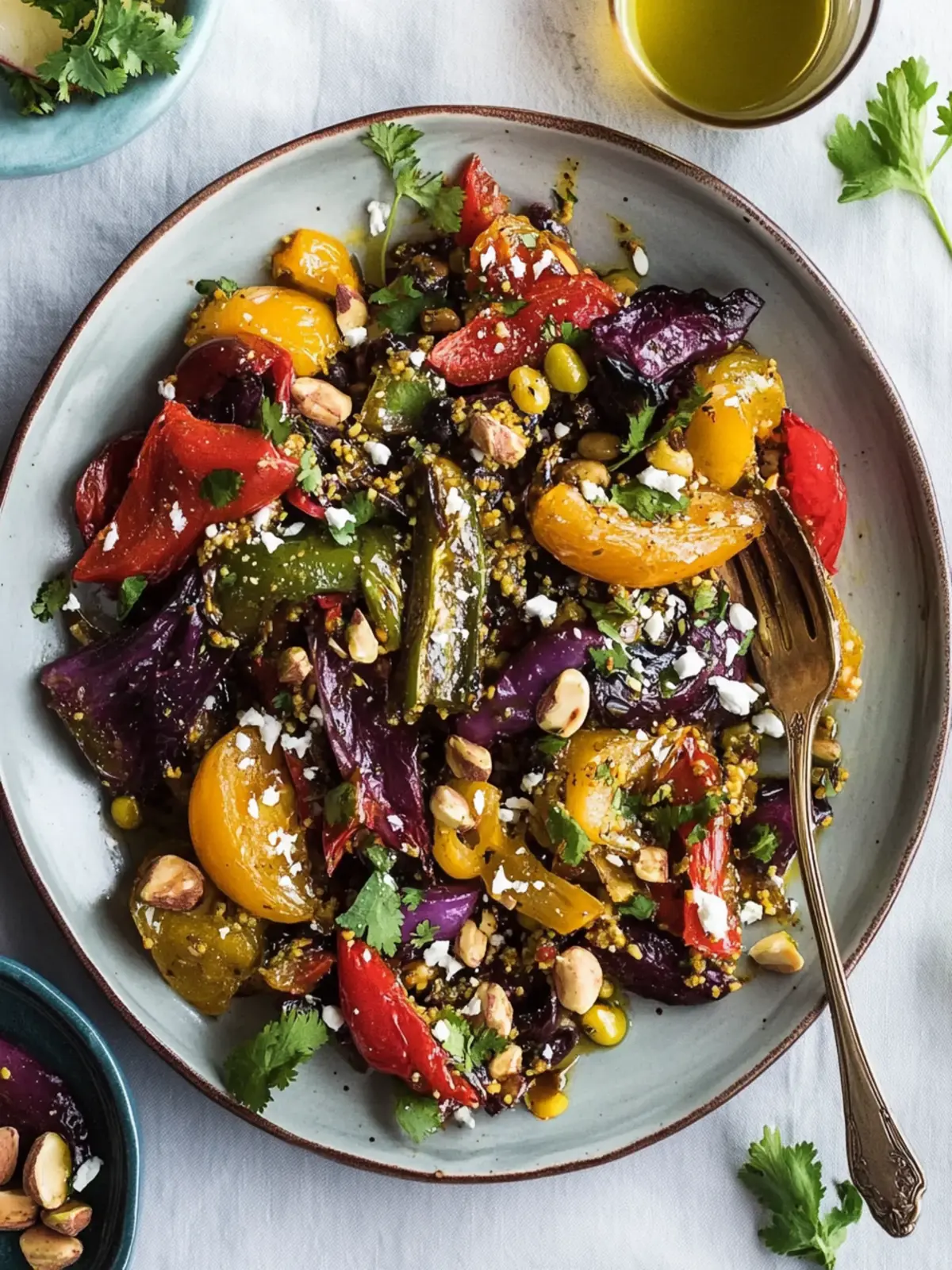 Charred Mexican Salad with Pistachio Cumin Vinaigrette