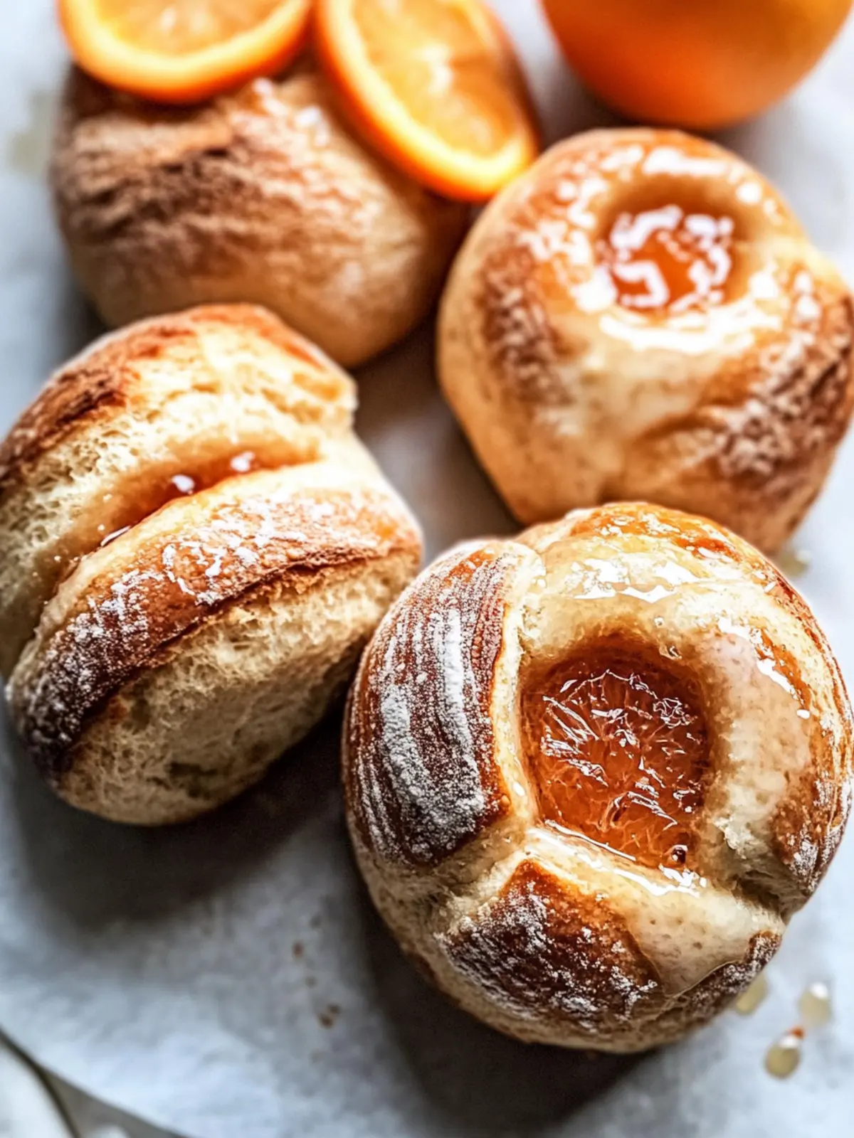 Orange and Honey Frangipane Soft Sourdough Sweet Rolls