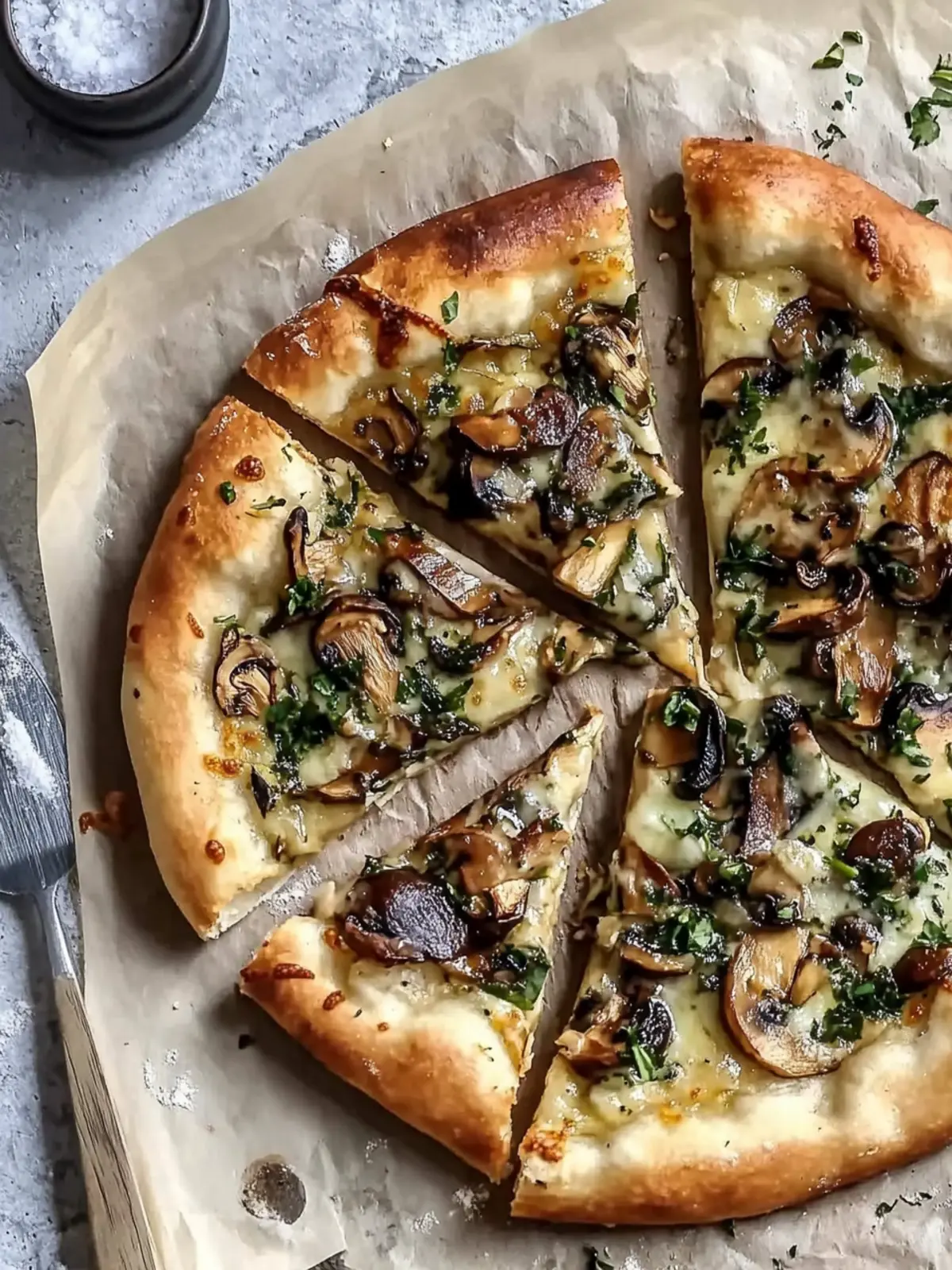 Vegan Caramelized Mushroom Pizza