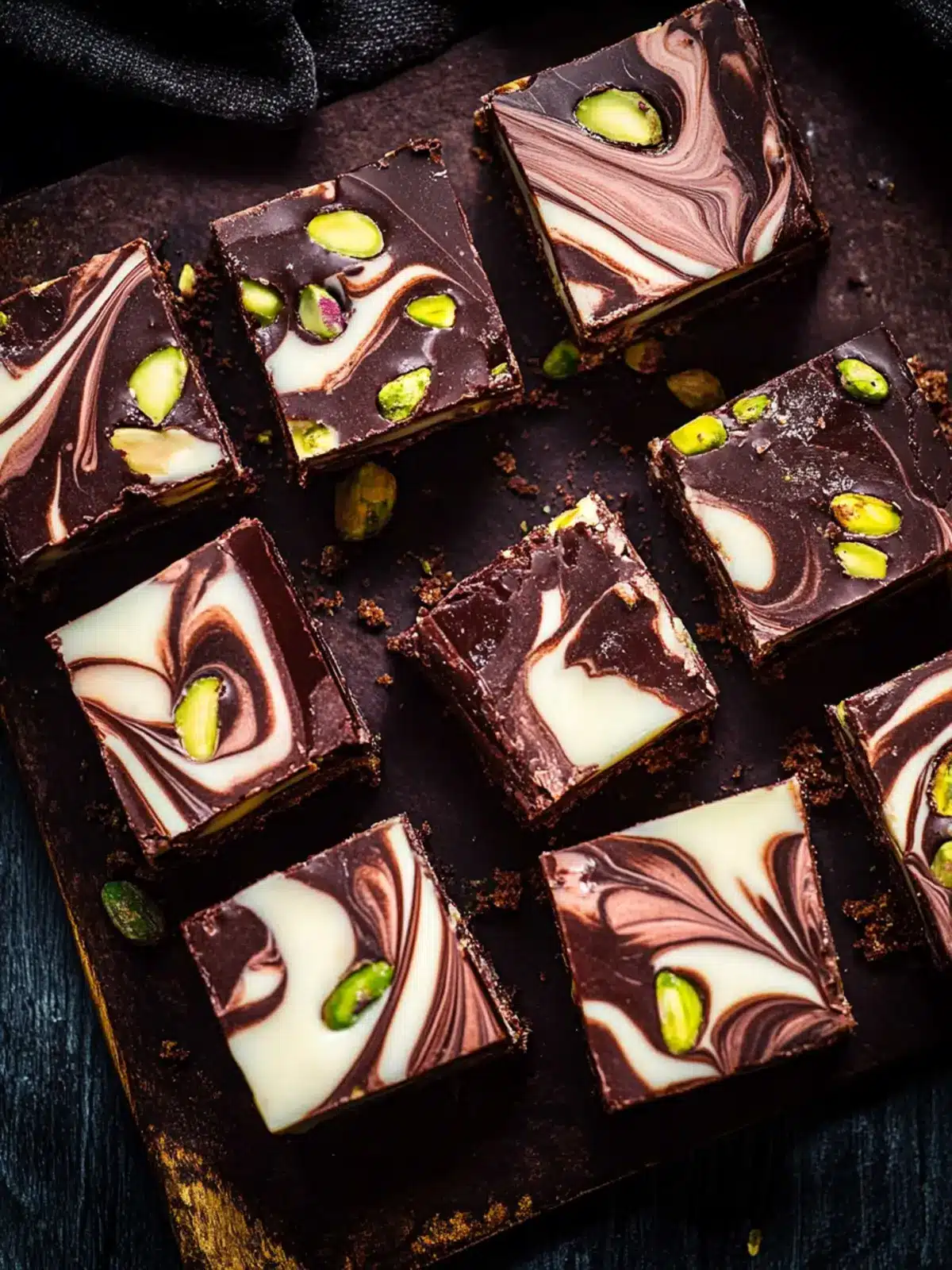 Sour cherry, pistachio quattro chocolate orange tiffin