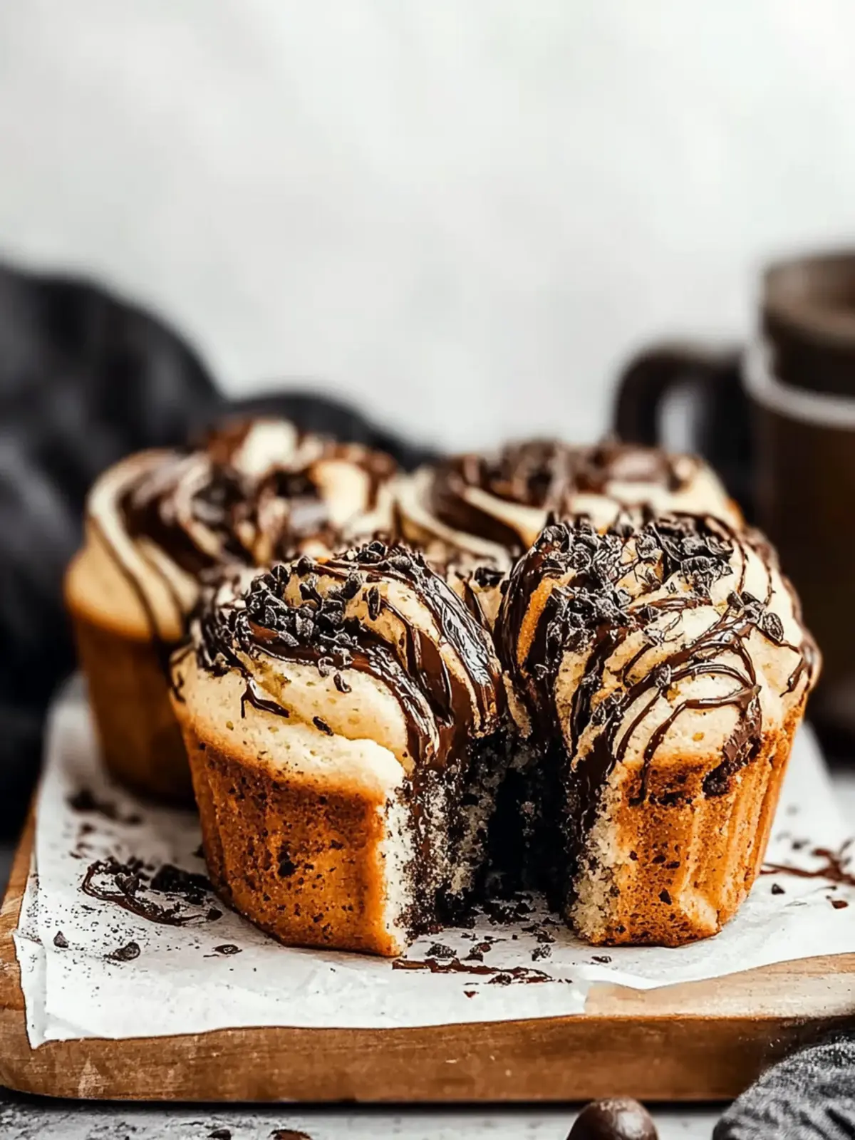 Delicious Chocolate and Espresso Babka Muffins