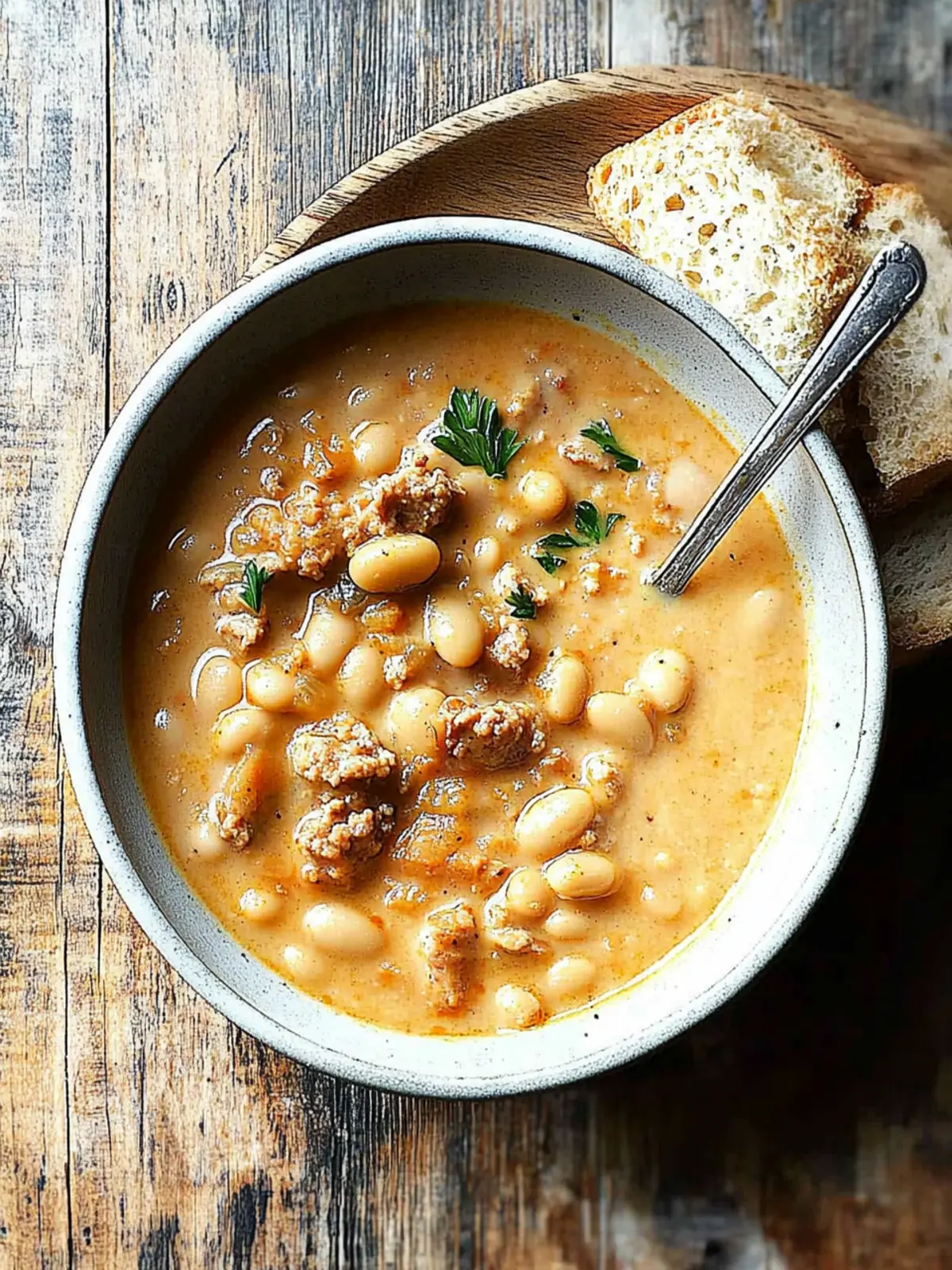 Creamy Bean Soup with Sausage