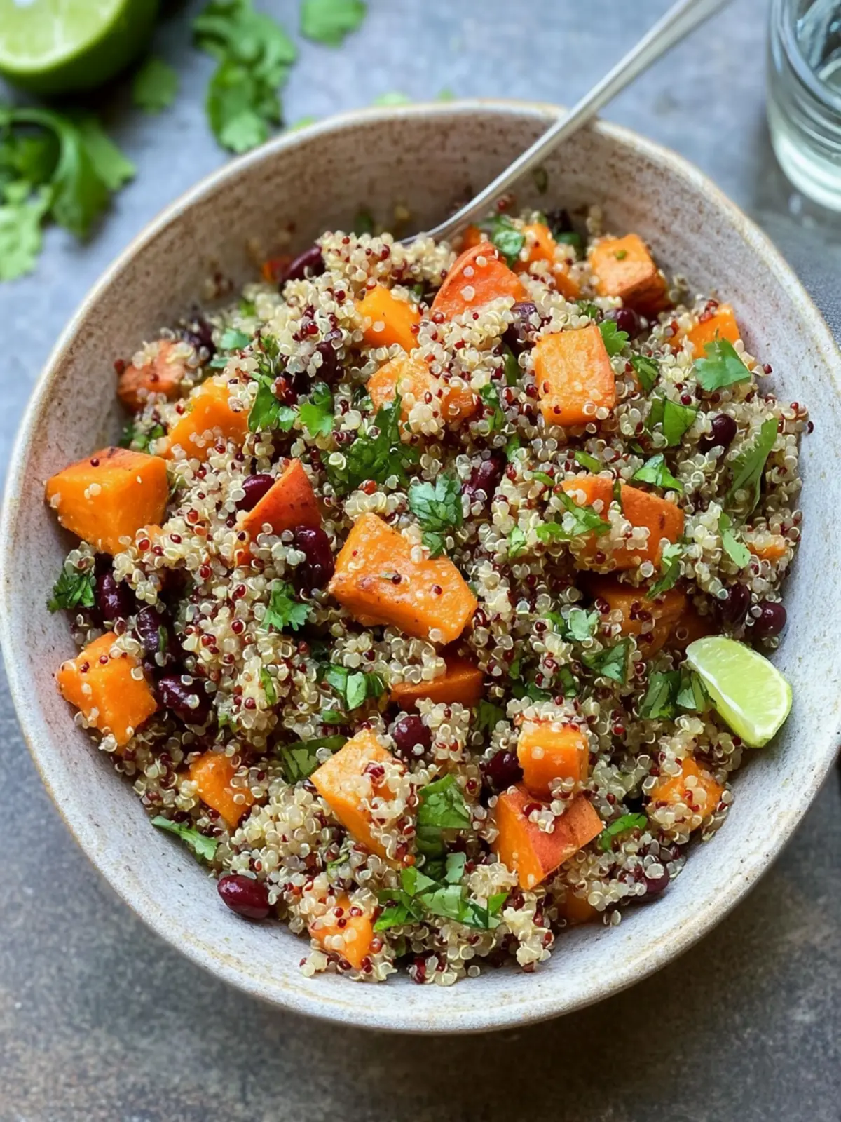 Sweet Potato Quinoa Salad with Chili Lime Vinaigrette