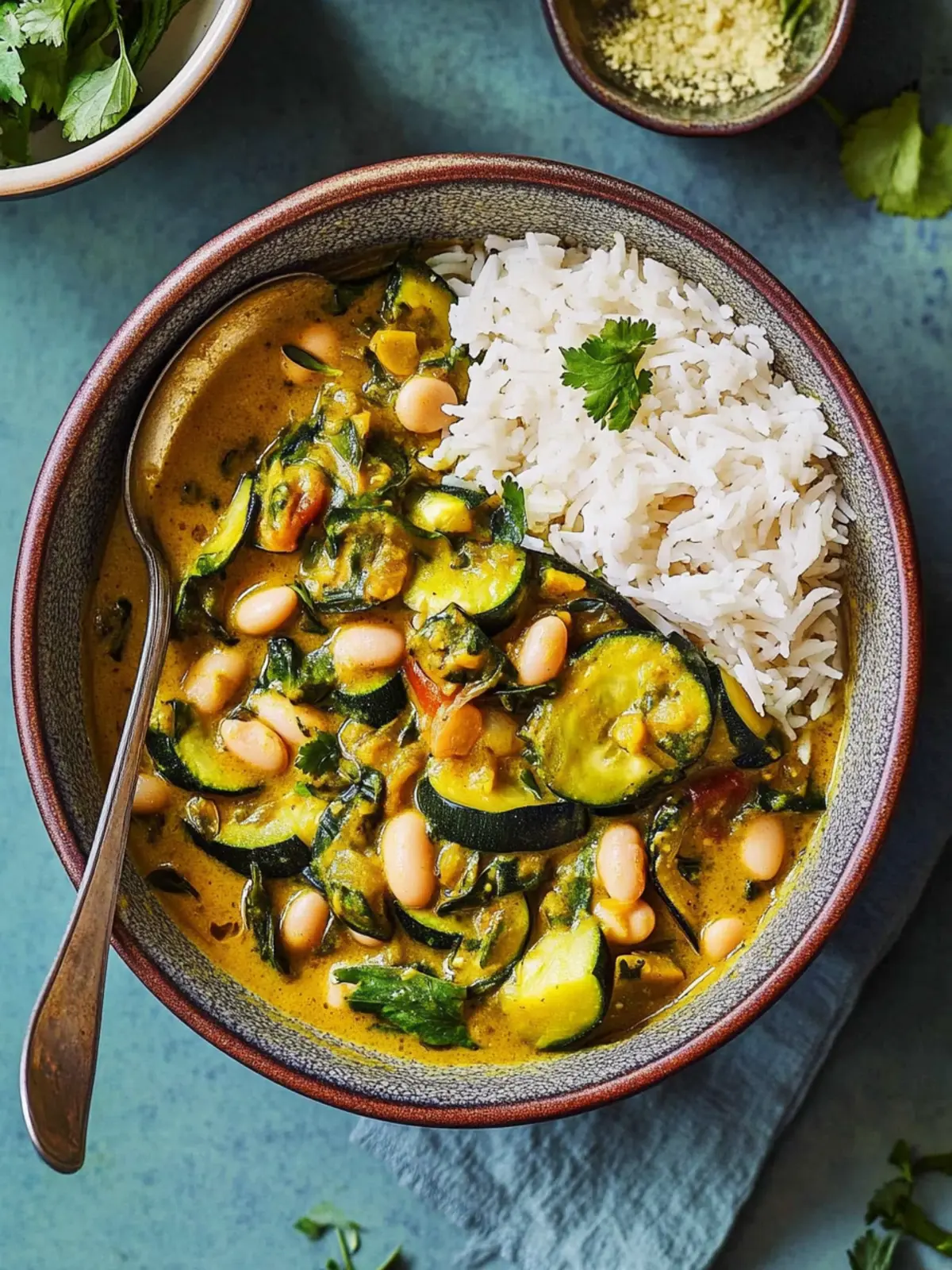 courgette and white bean curry
