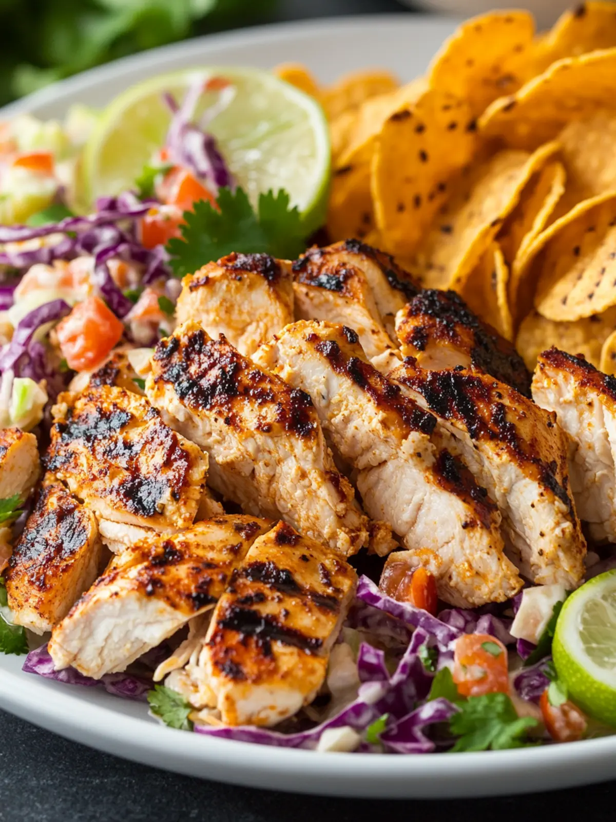 Grilled Taco Chicken with Frito Slaw