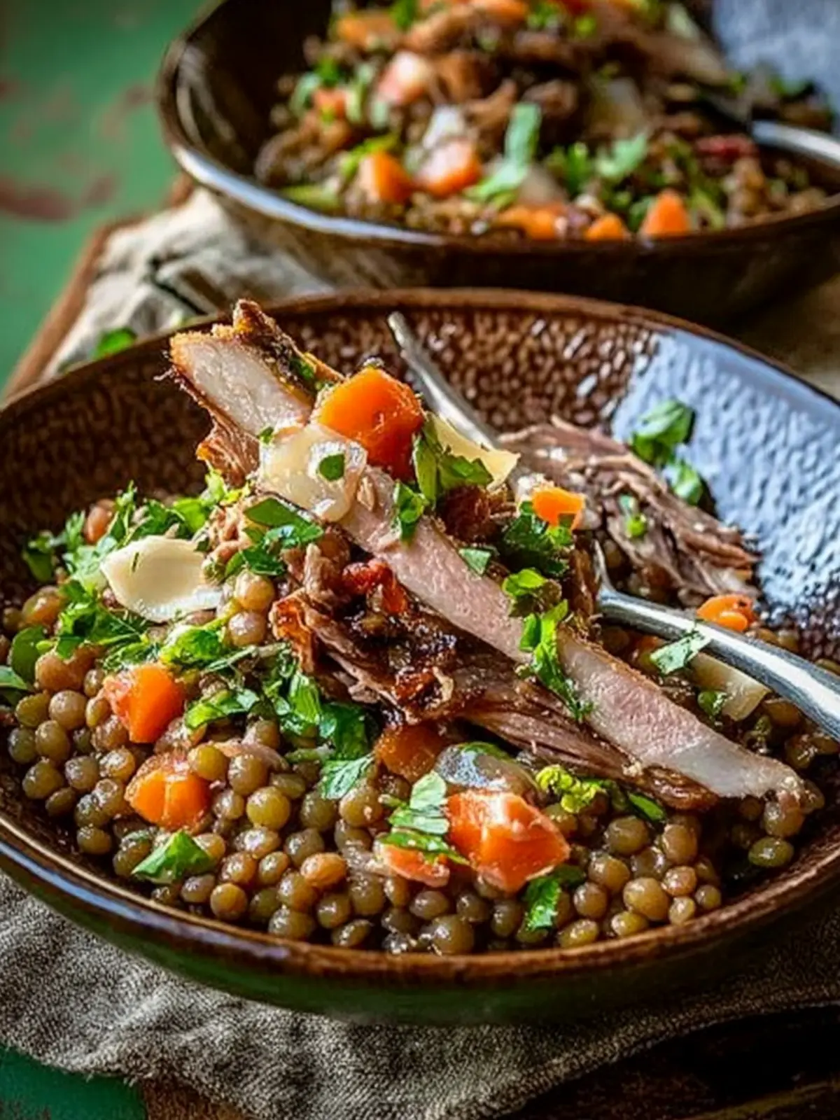 Lentil and Duck Confit Salad