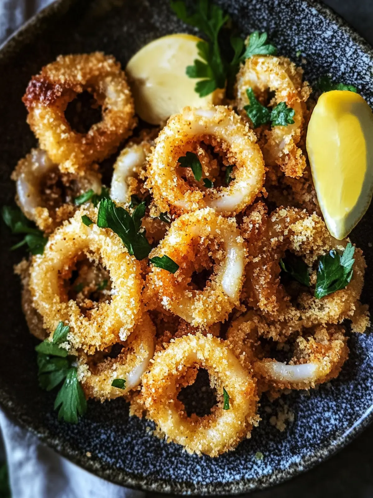 Crispy Baked Calamari with Homemade Breadcrumbs