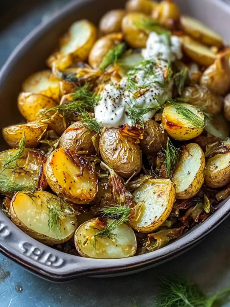 Caramelised Fennel and Potatoes with Creamy Tahini