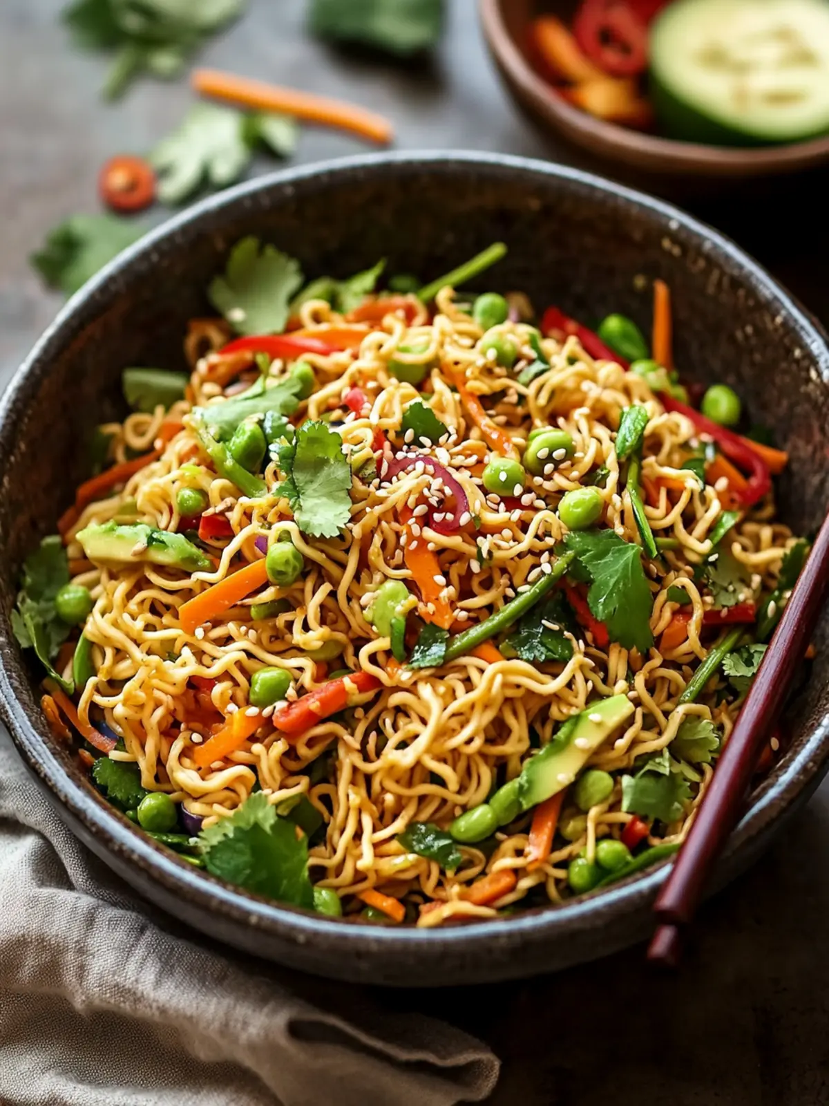 Crunchy Asian Ramen Noodle Salad