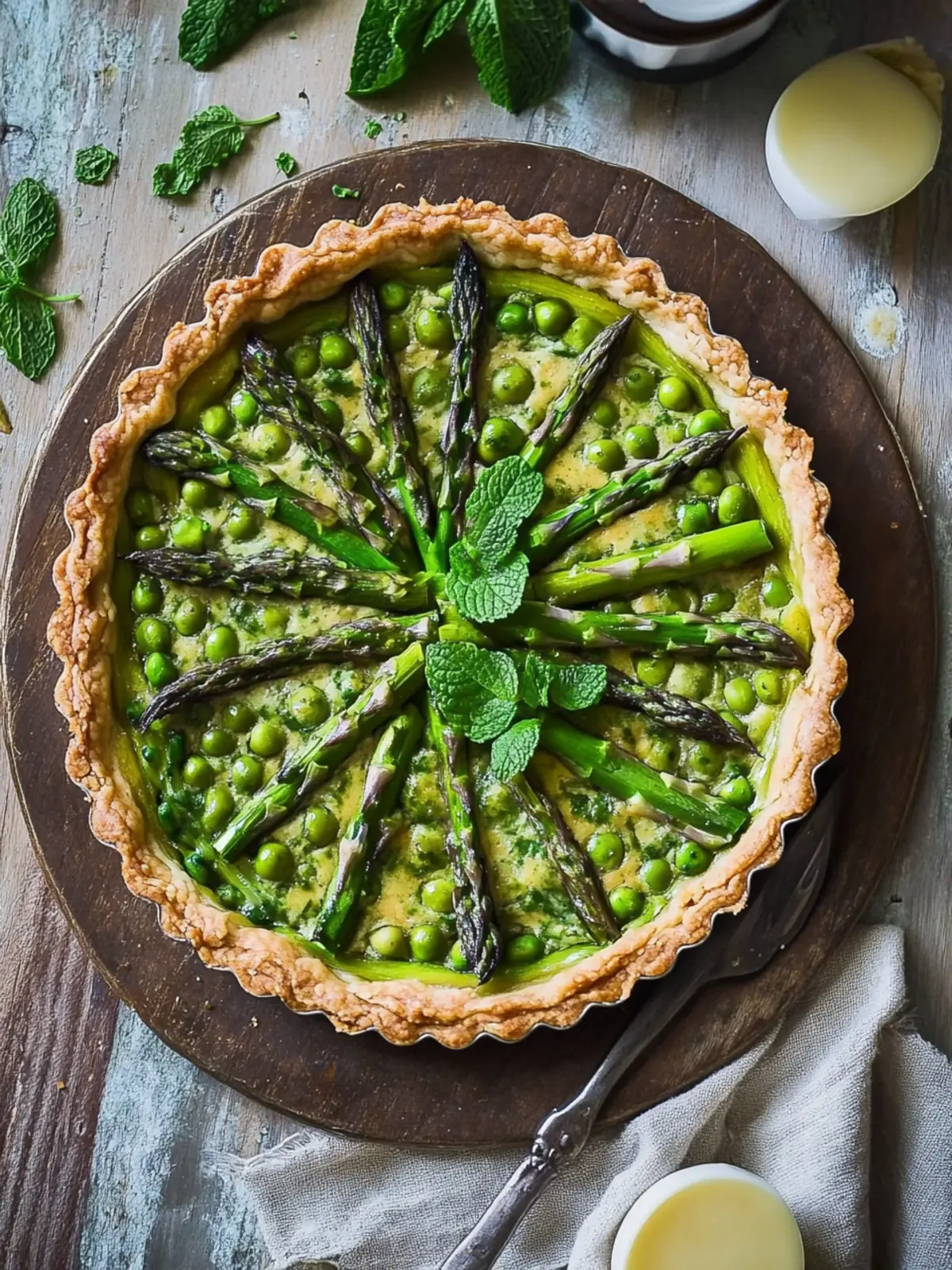 Pea, Mint and Asparagus Tart (Gluten Free)