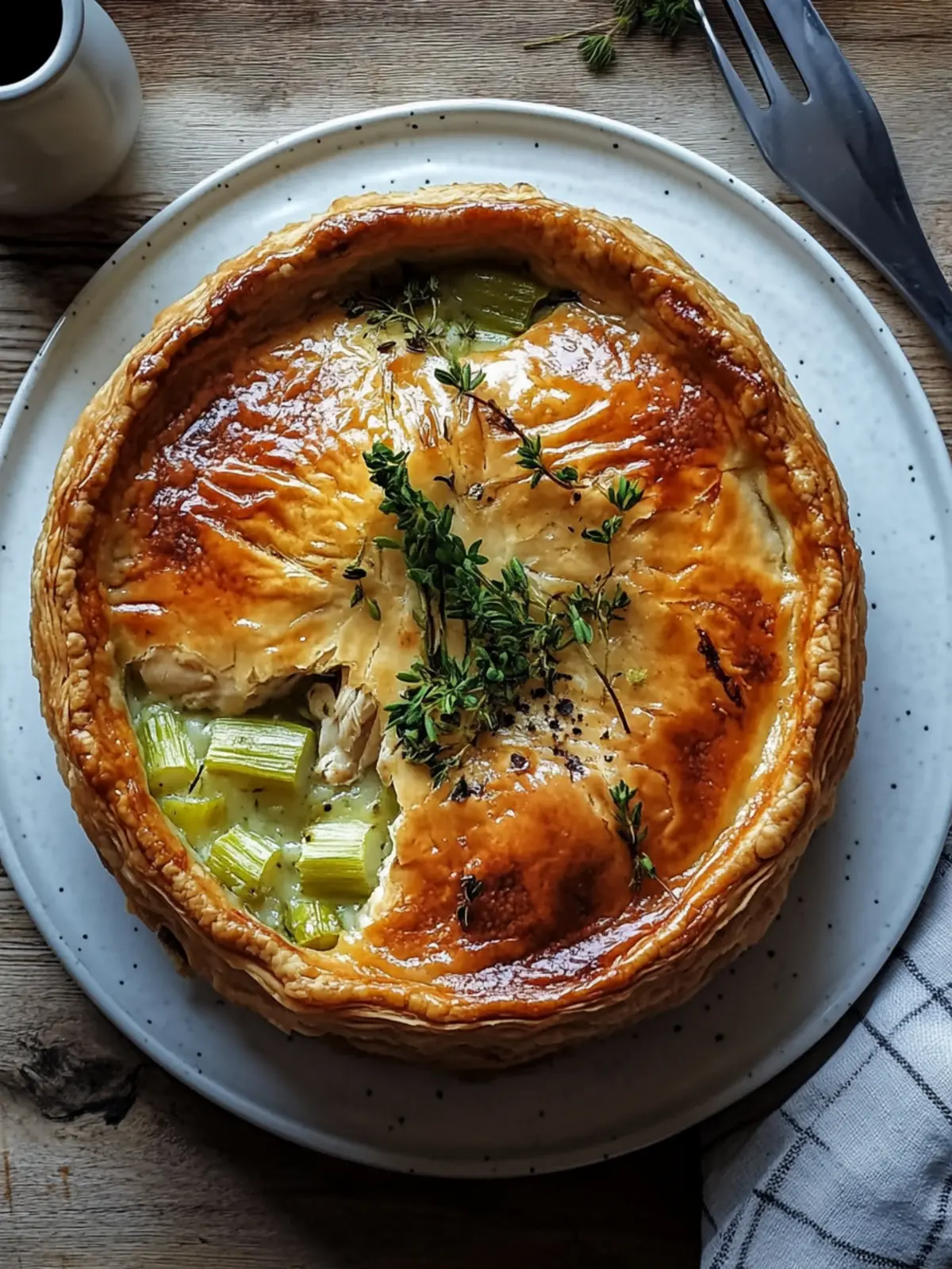 Roast Chicken & Leek Pie