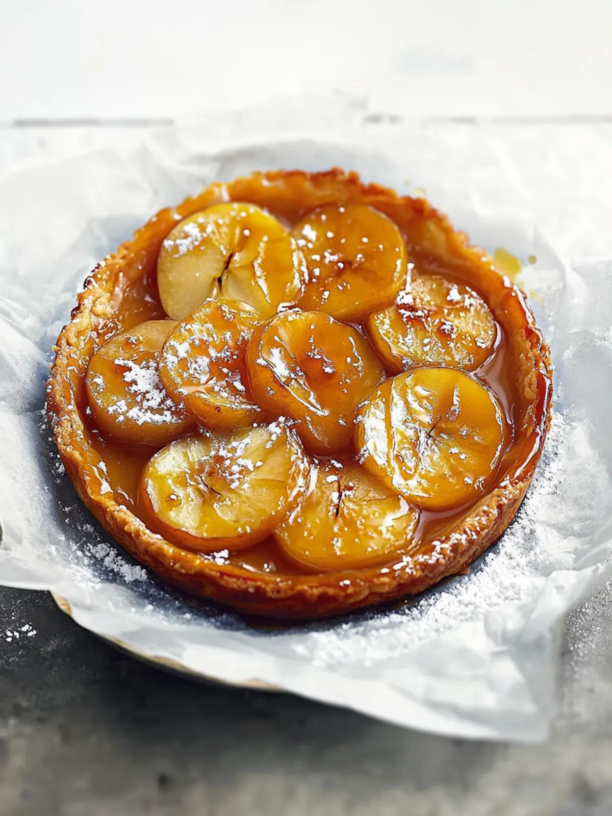 salted honey and apple tarte tatin