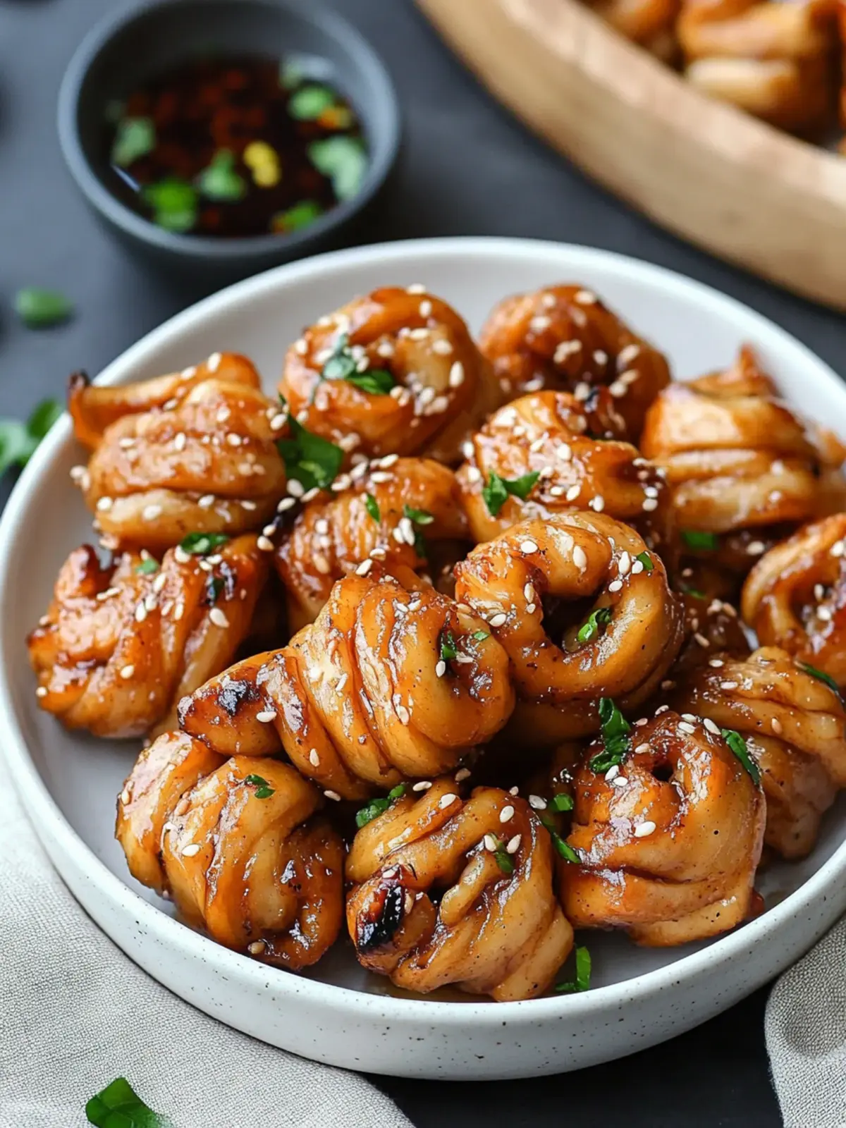 Ginger Miso Tofu Knots
