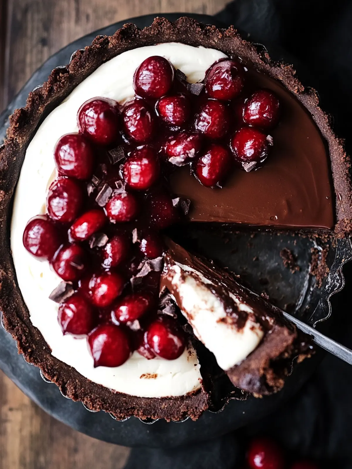 Black Forest Chocolate Mousse Tart
