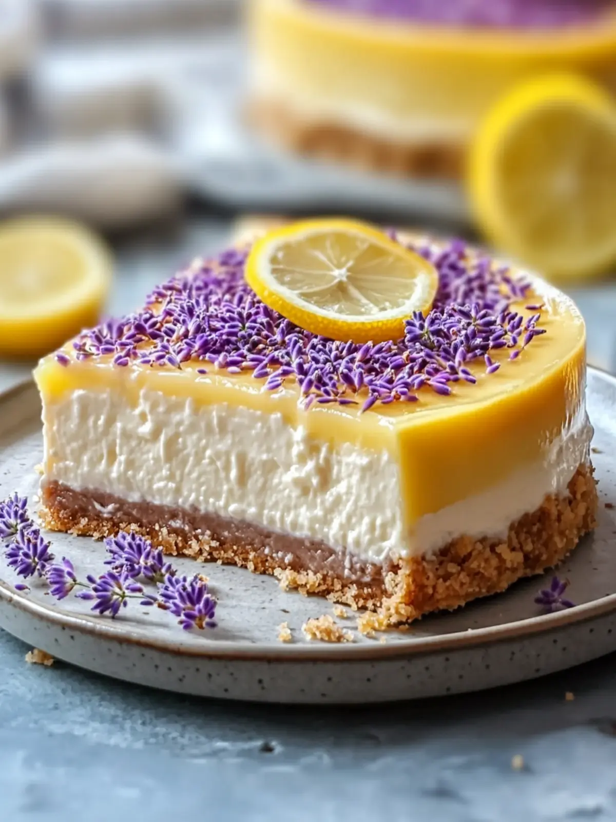 Lemon Lavender Cheesecake