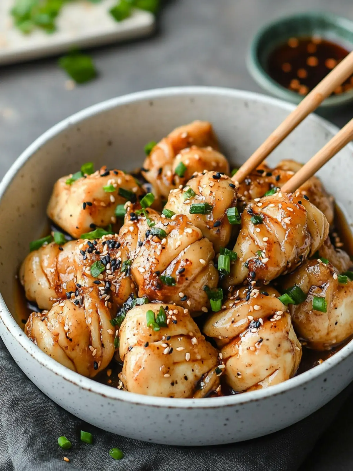 Ginger Miso Tofu Knots