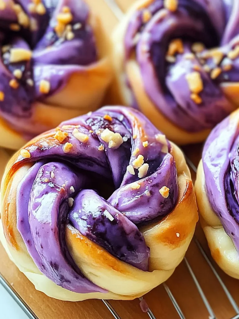 Ube Cheese Braided Buns