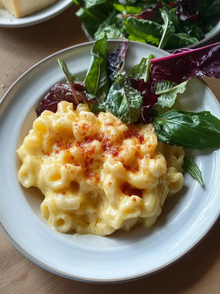MACARONI CHEESE - WITH BITTER LEAF SALAD