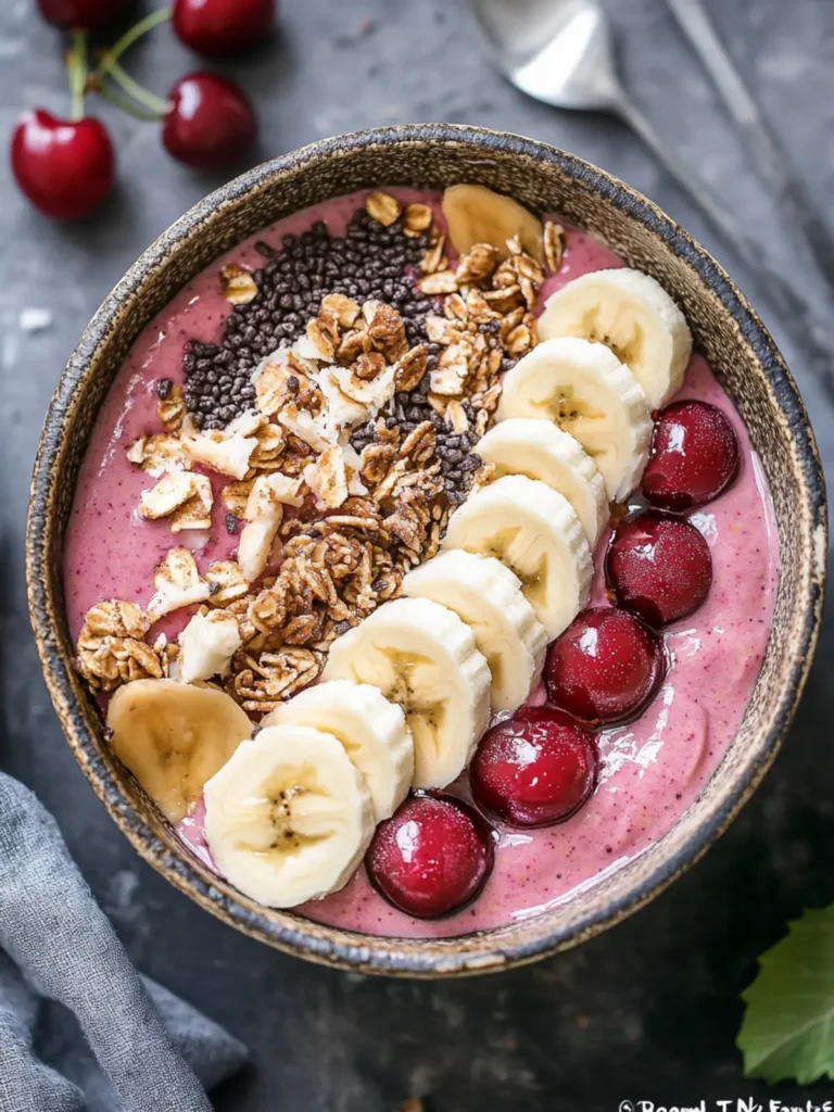Banana Cherry Smoothie Bowl