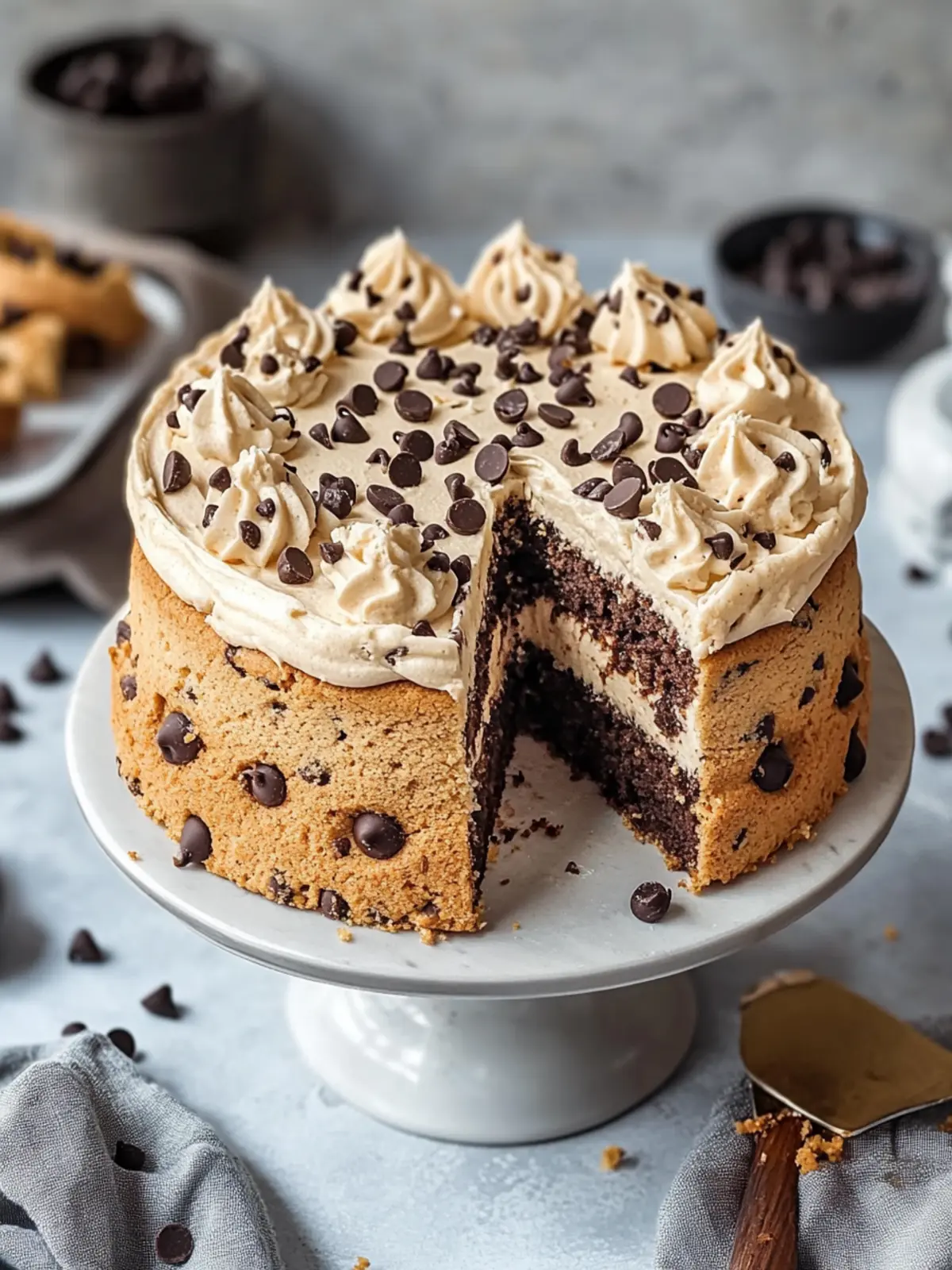 Decadent Chocolate Chip Cookie Cake
