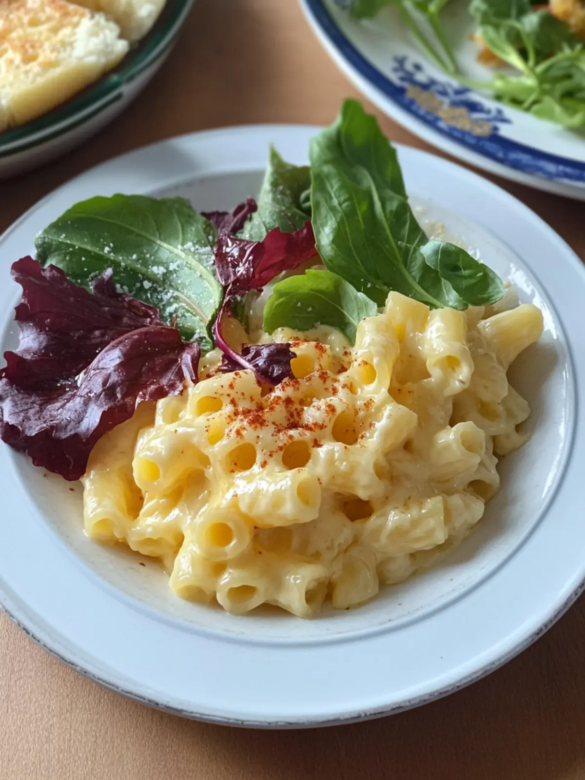 MACARONI CHEESE - WITH BITTER LEAF SALAD
