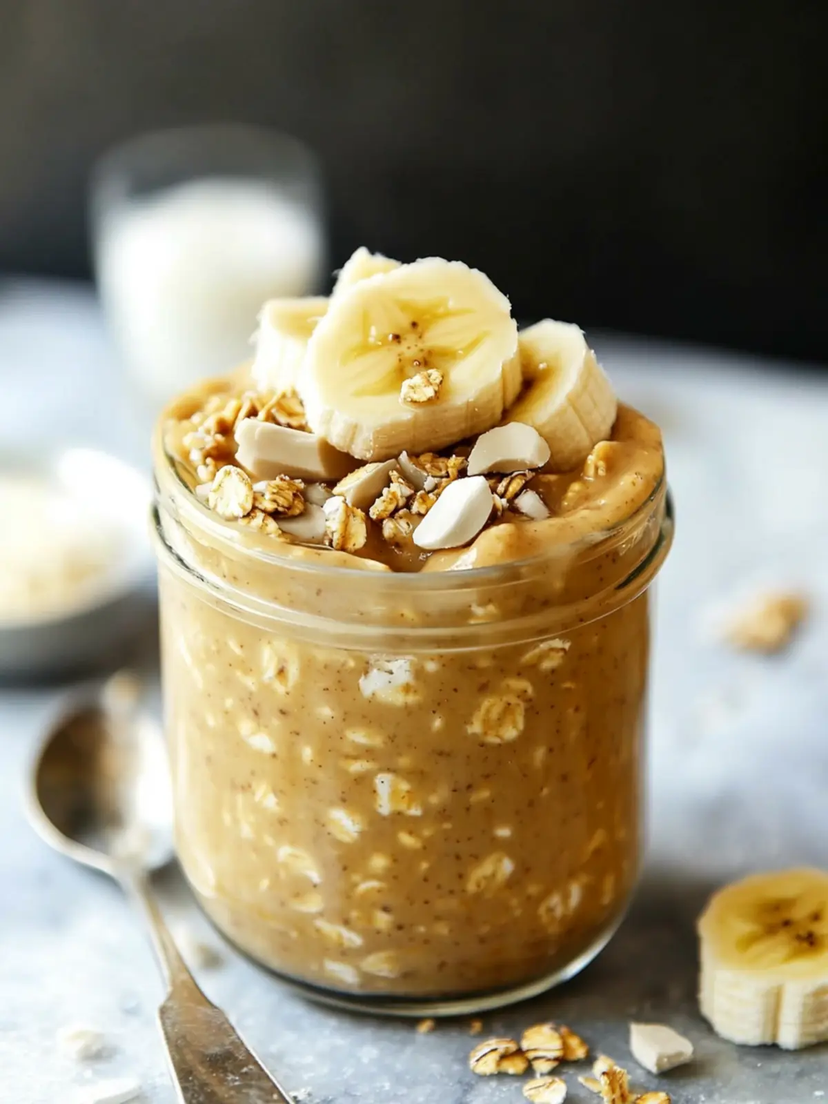 Peanut Butter Banana Overnight Oats