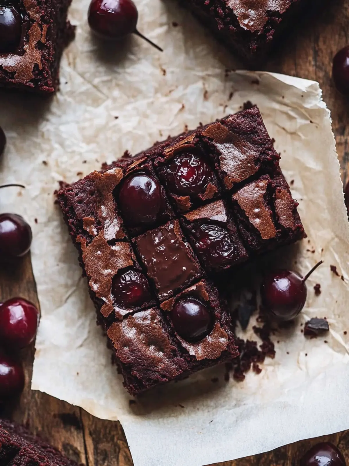 Roasted Chocolate Cherry Brownies