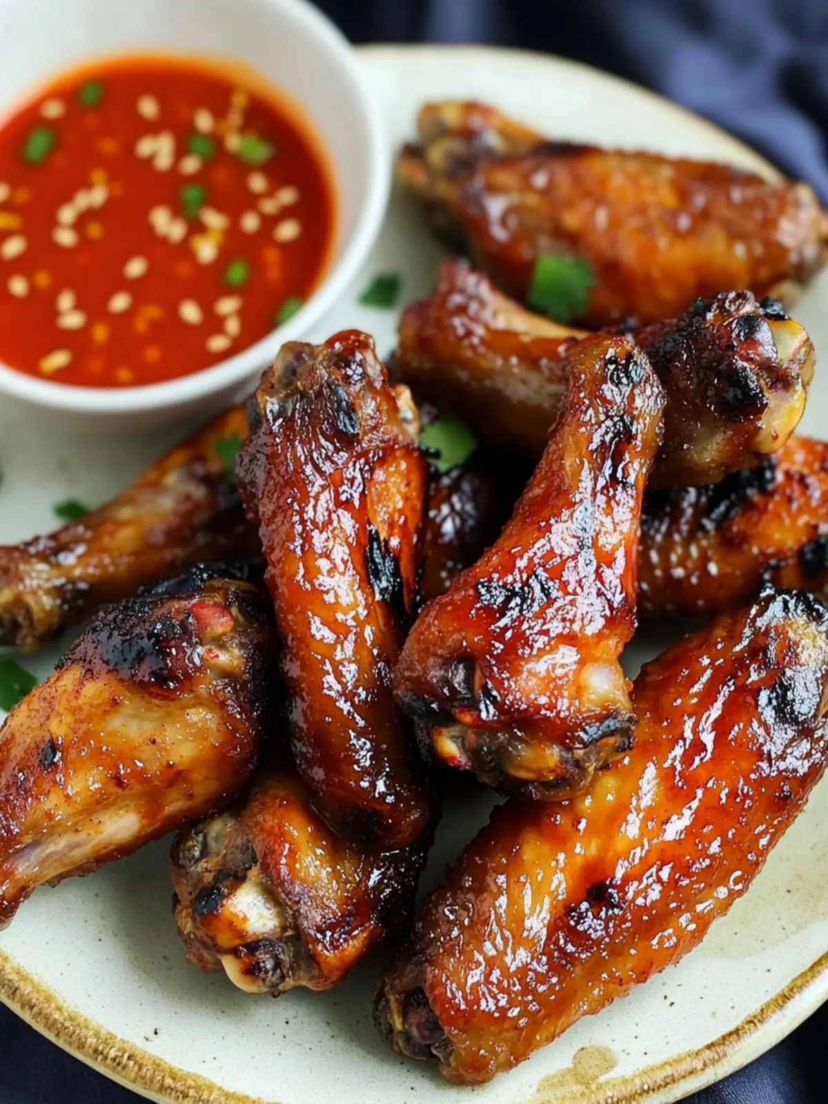 Singapore Hawker BBQ Wings with Chilli Dip Recipe