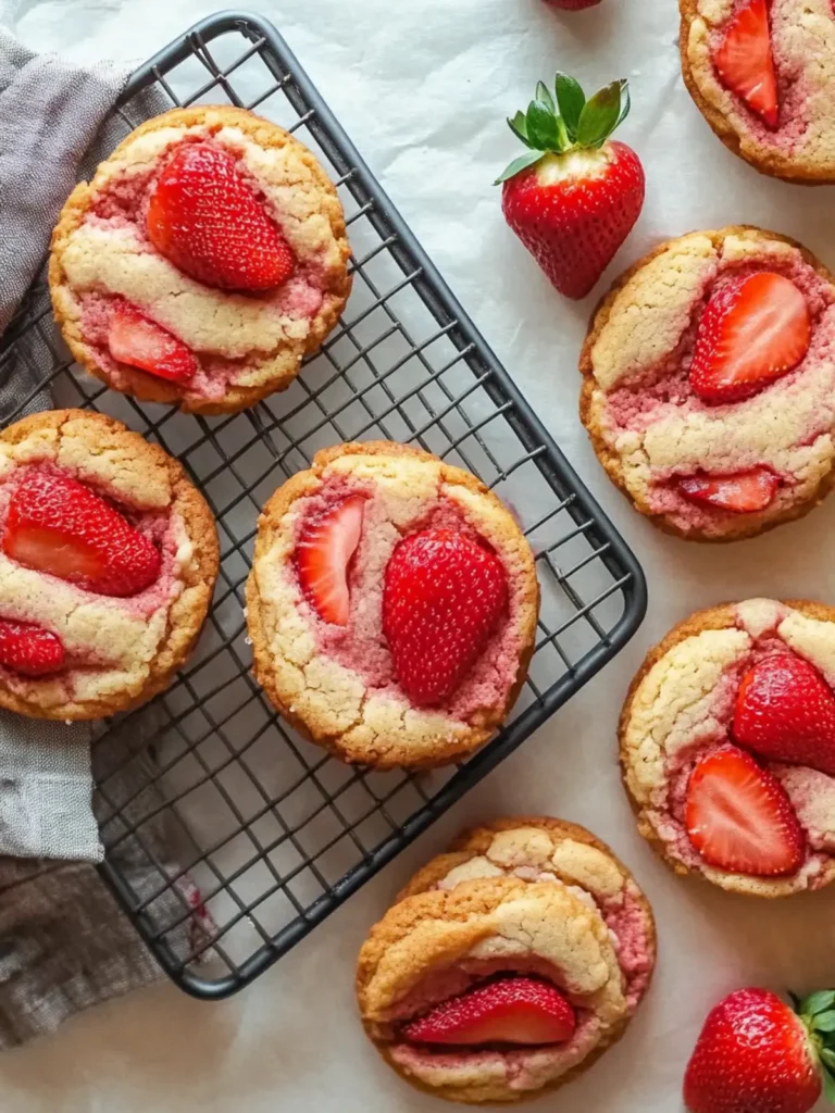 Vegane Strawberry Cheesecake Cookies