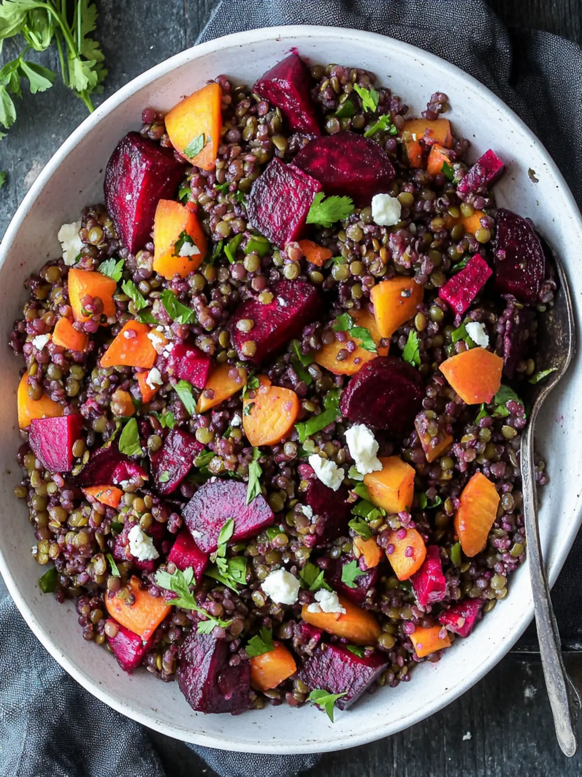 French Lentil & Beet Salad
