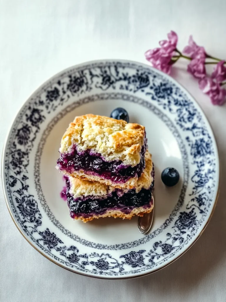 Layered blueberry jam scones
