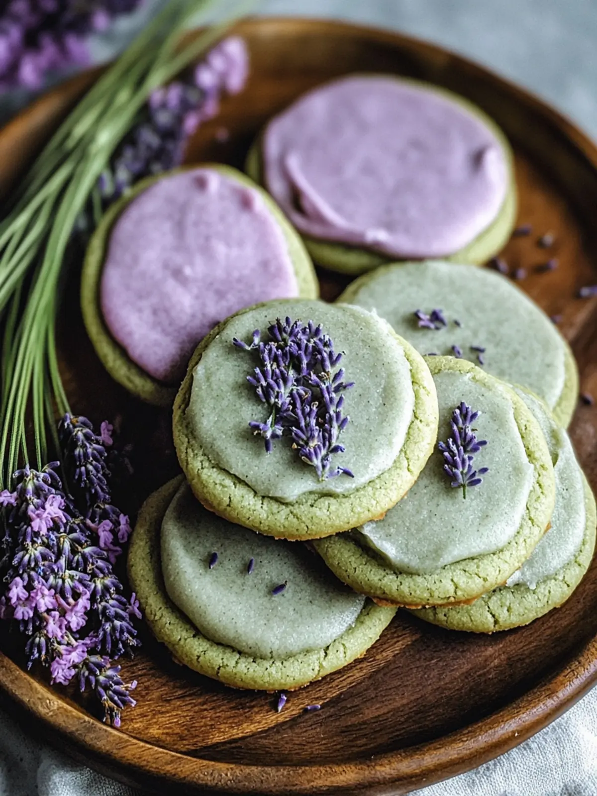 Perfect Matcha Lavender Sugar Cookies
