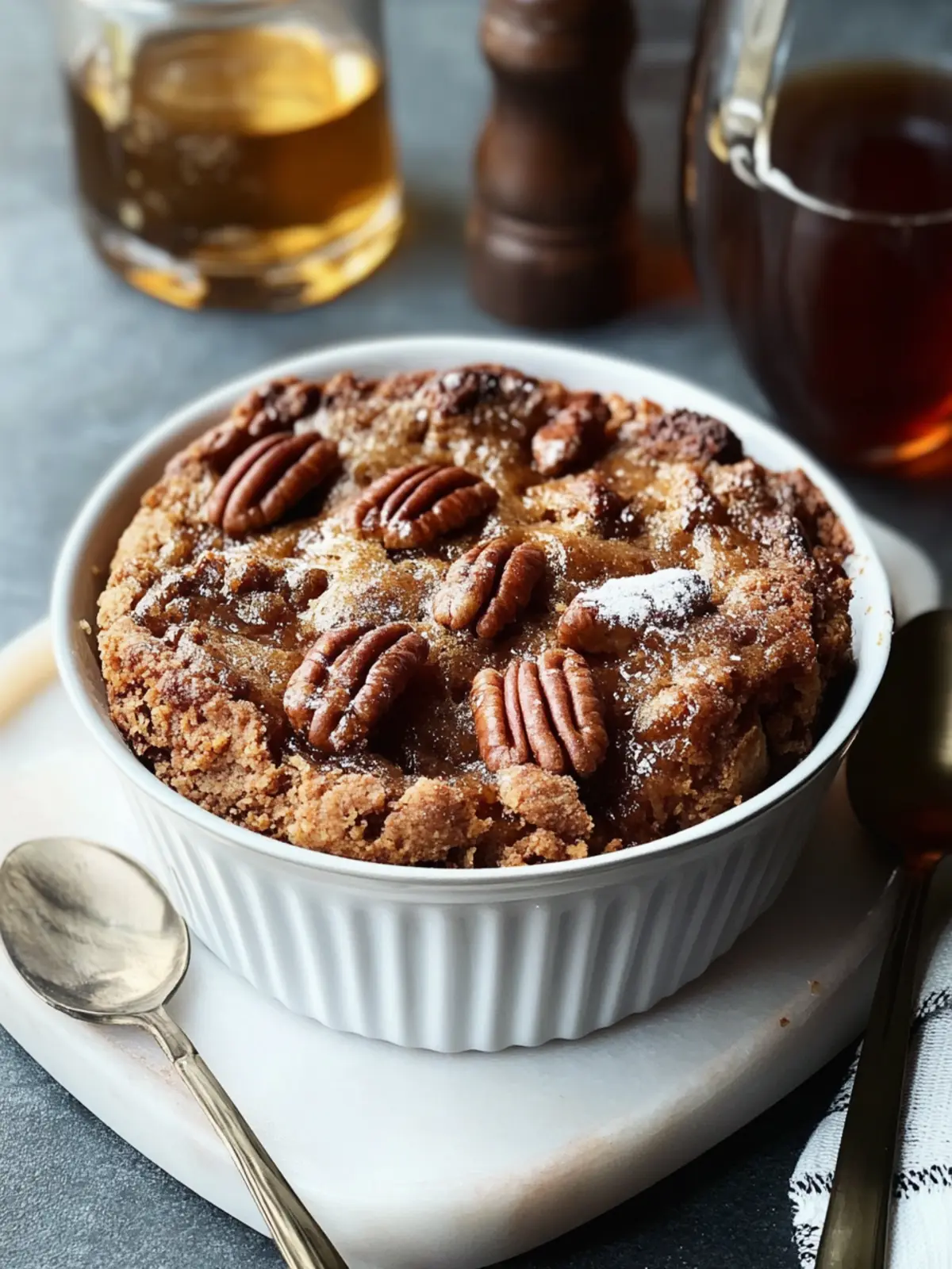 Brown Butter Gingerbread Pecan Cobbler