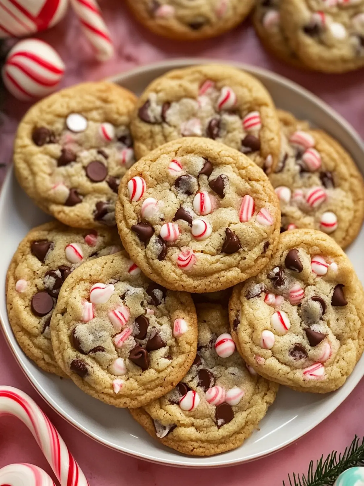 Peppermint Chocolate Chip Cookies