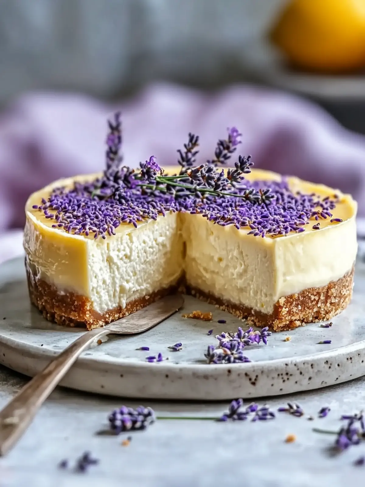 Lemon Lavender Cheesecake