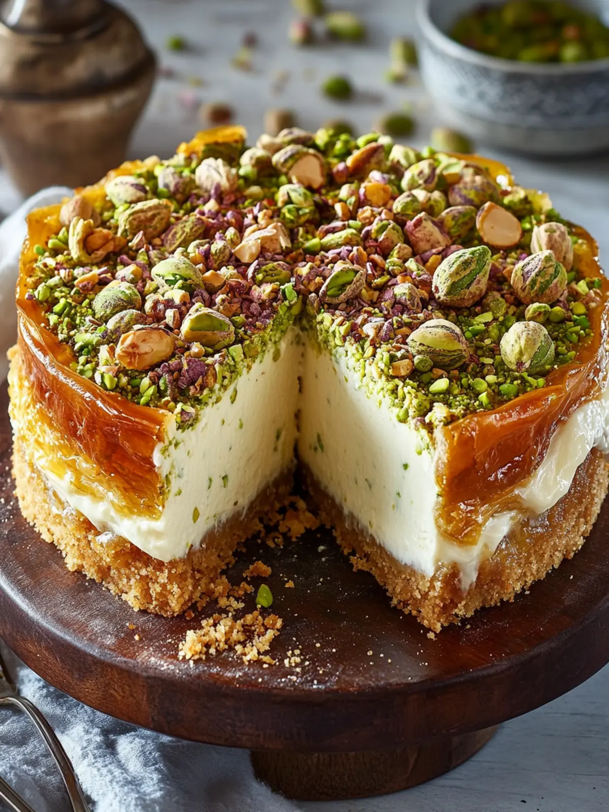 Baklava Pistachio Cheesecake Supreme