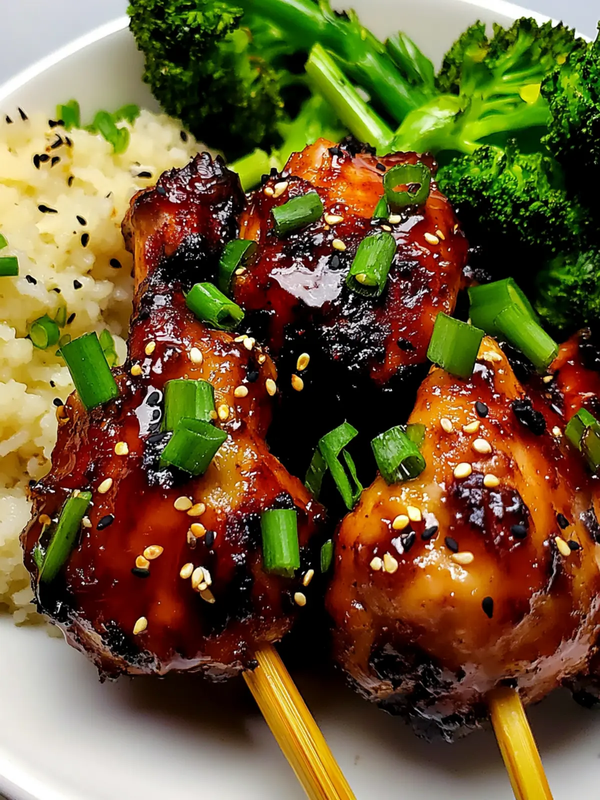 Sticky Ginger Teriyaki Chicken Lollipops