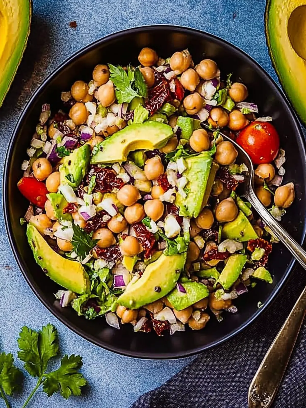 Chickpea, Avocado and Sun-Dried Tomato Salad