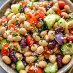 Greek Bean Salad with Lemon Marinated Beans