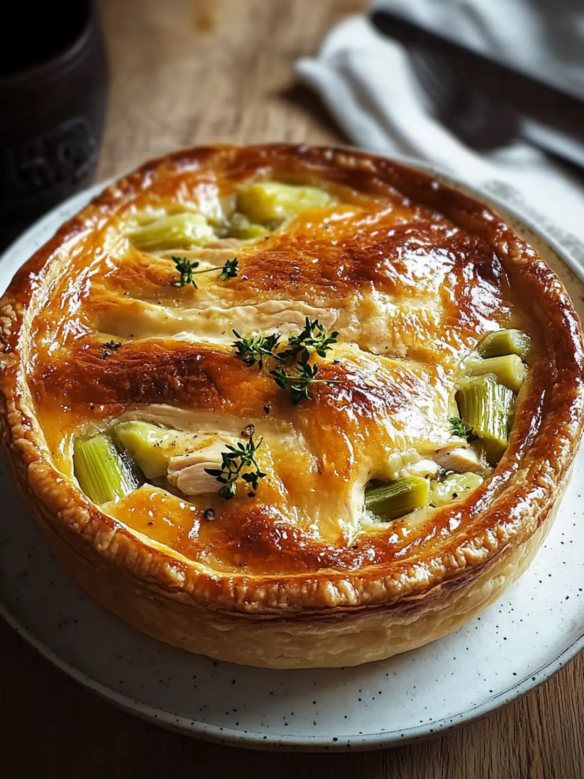 Roast Chicken & Leek Pie
