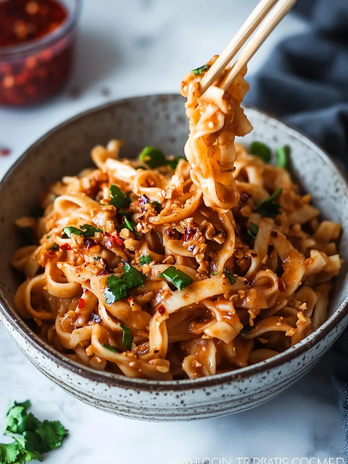 Spicy Peanut Noodles (Super Easy!)