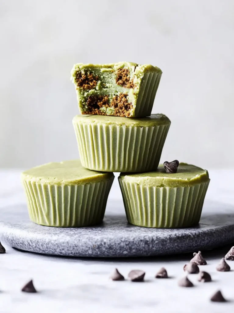 Matcha Cookie Dough Cups