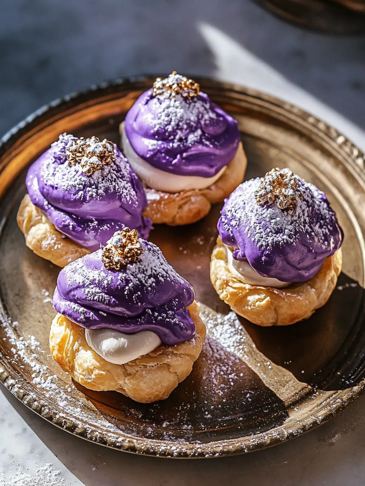 Ube Cream Puffs