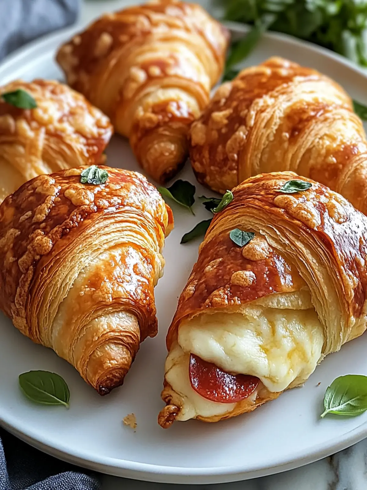 Mozzarella Pepperoni Croissant Rolls