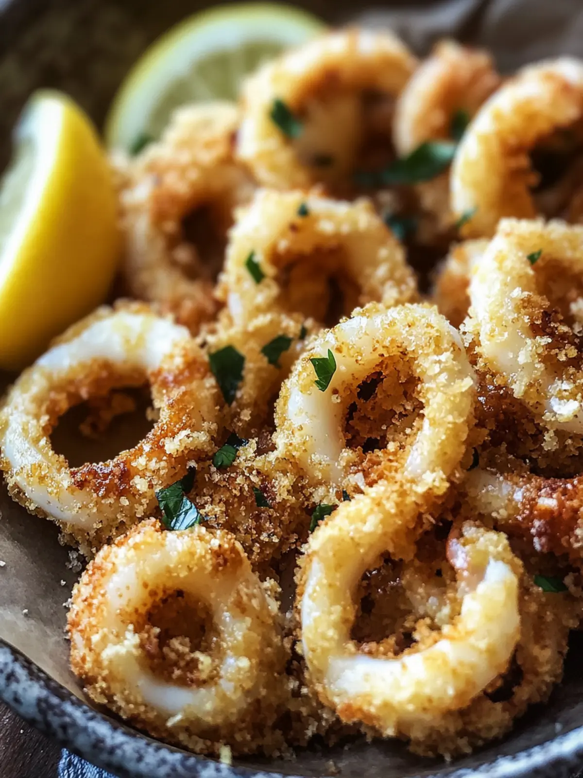Crispy Baked Calamari with Homemade Breadcrumbs