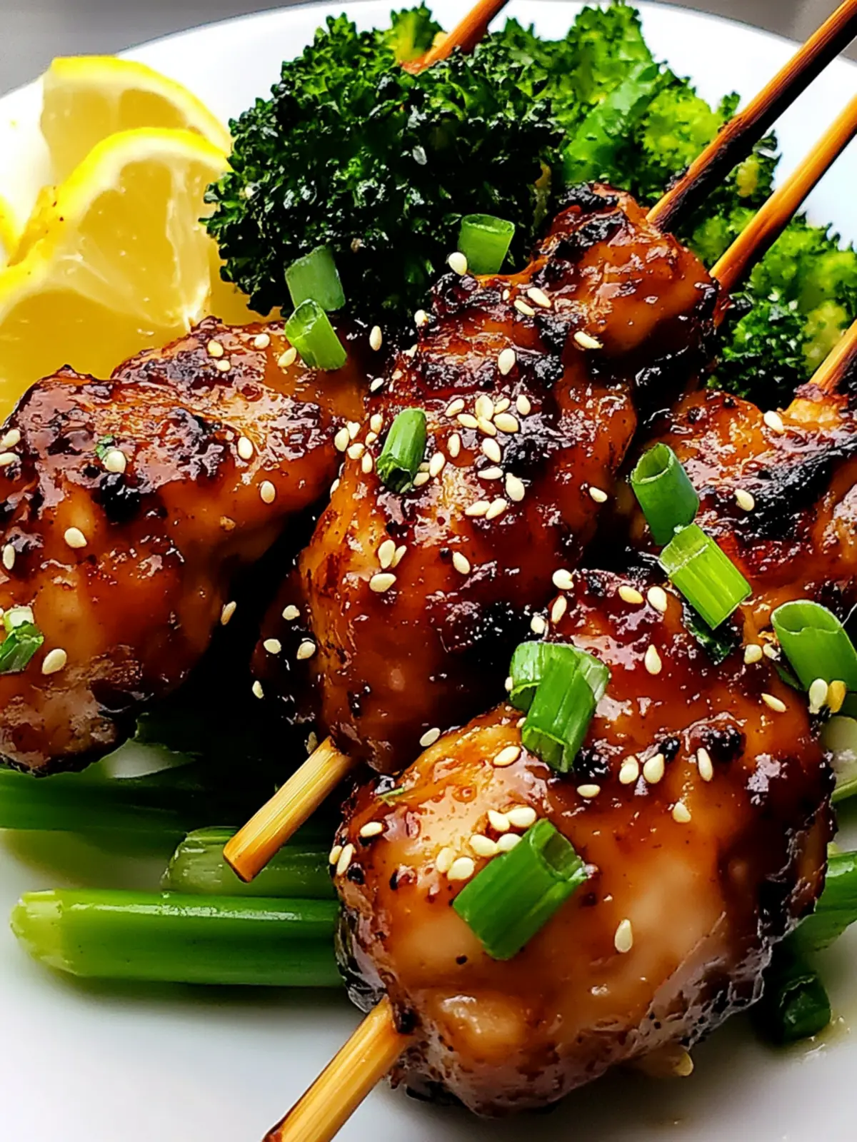 Sticky Ginger Teriyaki Chicken Lollipops
