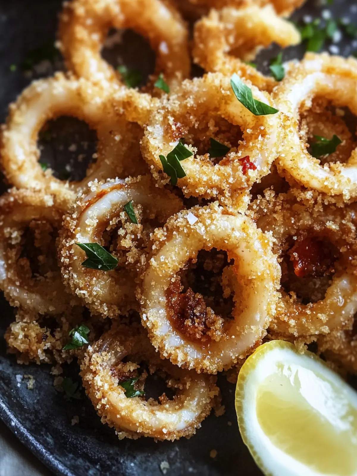 Crispy Baked Calamari with Homemade Breadcrumbs