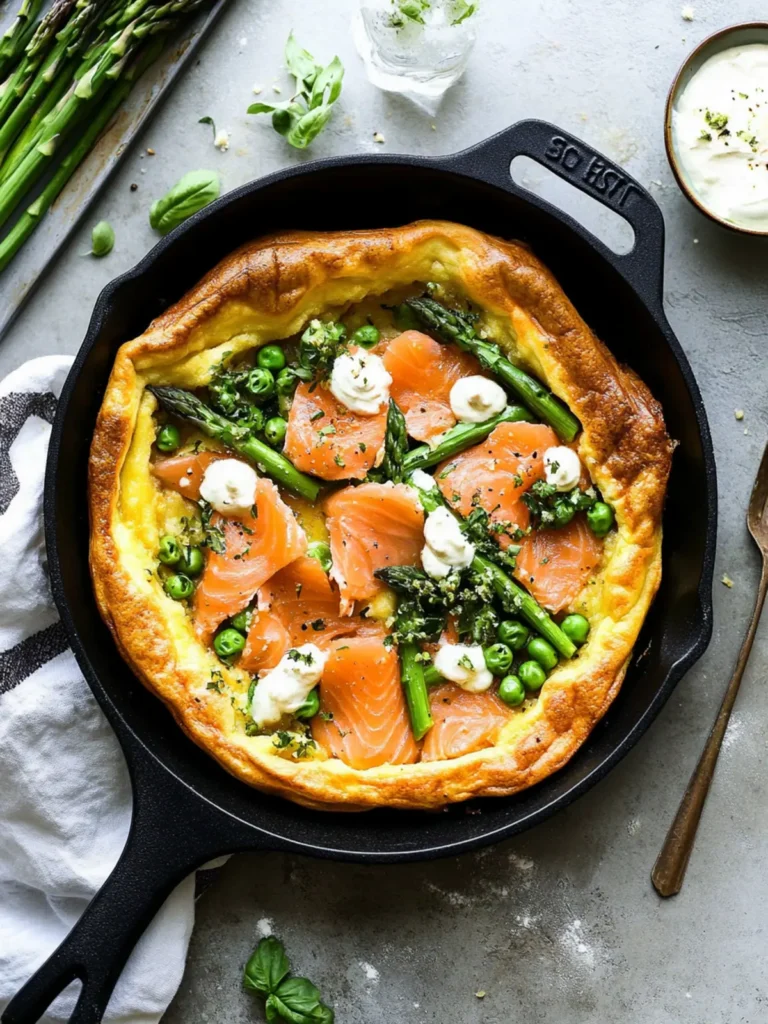 Savory Dutch Baby with Smoked Salmon & Asparagus